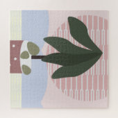 Avocado Boom Blush Muted Geometric Pink Legpuzzel (Horizontaal)
