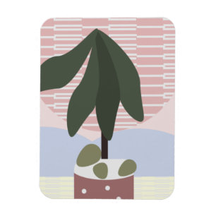 Avocado Boom Rode Geometrische Roze  Magneet