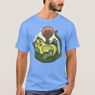 Avocado cat spelen t-shirt
