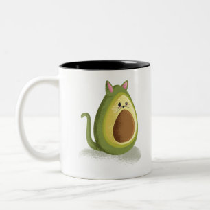 Avocado Cat Tweekleurige Koffiemok