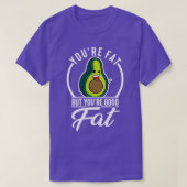 Avocado Chubby overgewicht curvy fat Keto Diet T-shirt (Design voorkant)