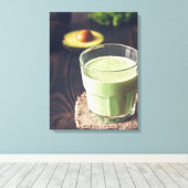 Avocado Coconut Smoothie | Lover Gift Canvas Afdruk (Insitu (Houten vloer))
