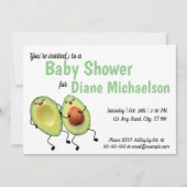 Avocado Couple Baby shower Uitnodiging (Voorkant)