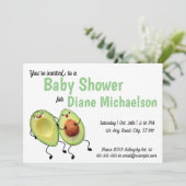 Avocado Couple Baby shower Uitnodiging (Staand voorkant)