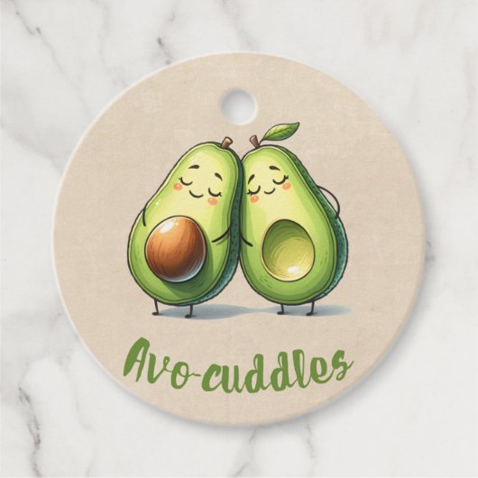 Avocado Couple Bedankjes Labels (Voorkant)