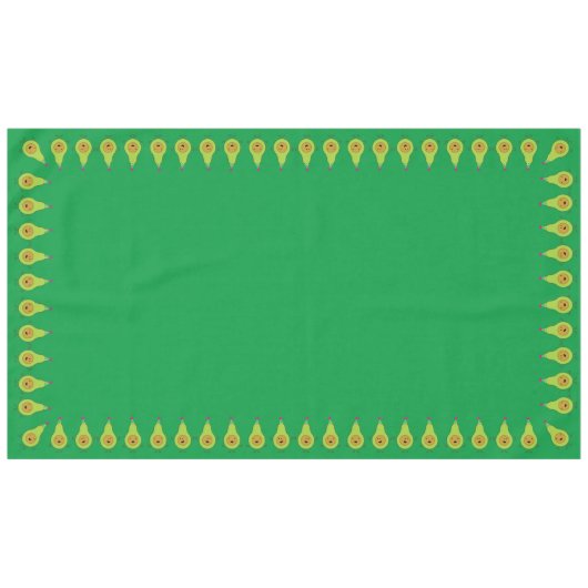 Avocado Cute First Birthday Table Cloth Tafelkleed (Voorkant (Horizontaal))