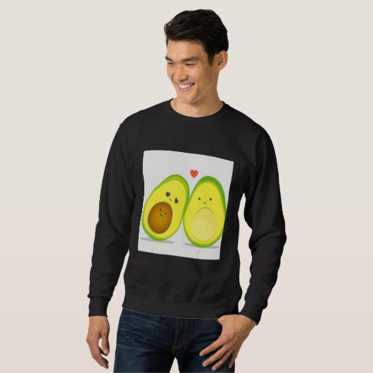 avocado cute pattern  ilustration trui (Voorkant volledig)