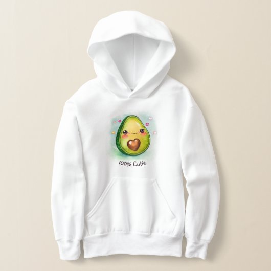 Avocado Cutie avec votre texte - Sweat - shirt à c (Poser)
