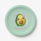 Avocado Cutie, Jouw tekst - Papier Bord (Voorkant)