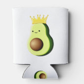 Avocado de koning van alle vruchten blikjeskoeler (Achterkant)