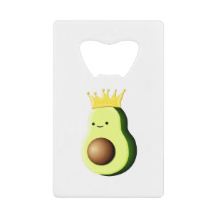 Avocado de koning van alle vruchten kredietkaart flessenopener