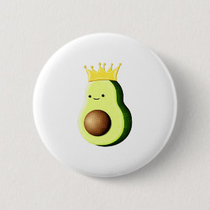Avocado de koning van alle vruchten ronde button 5,7 cm