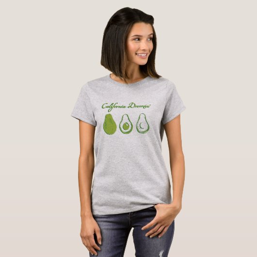 Avocado Dreaming - Green & Gray T-shirt (Voorkant volledig)