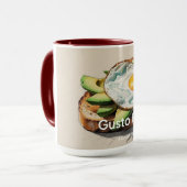 Avocado & Egg Toast Gusto Poetry Mok (Voorkant links)