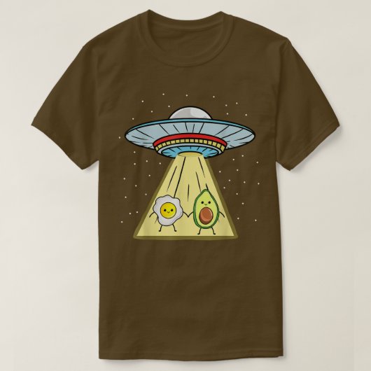 Avocado en eig-ufo-ontvoering t-shirt (Design voorkant)