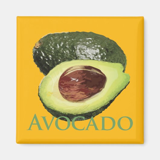 Avocado en Half Magneet (Voorkant)