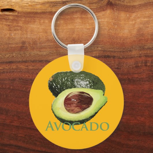 Avocado en Half Sleutelhanger (Voorkant)