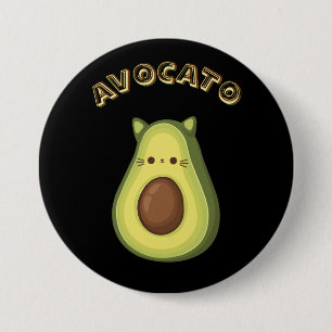 Avocado en kattenliefhebbers. AVOCATO BUTTON