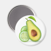 Avocado en komkommer magneet (Voorkant / Achterkant)