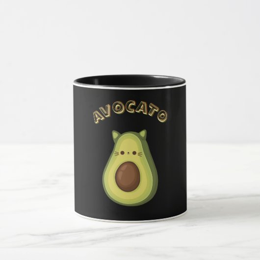 Avocado et Amoureux de les chats. AVOCATO Mug (Centre)