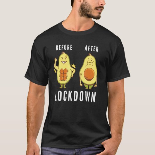 Avocado Fan Body Shape Transformation before After T-shirt (Voorkant)