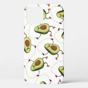 Avocado Fitness: Schattige  patroon iPhone 12 Hoesje