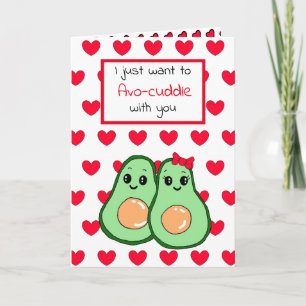 Avocado Food Pun, Cute Happy Jubileum Card Kaart