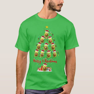 Avocado Fruit Lover Matching Santa Avocado Christm T-shirt