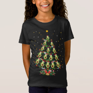 Avocado Fruit Lover Xmas Santa Hat Avocado T-shirt