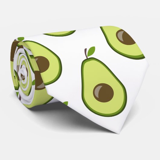 Avocado Fruit Pattern Stropdas (Opgerold)