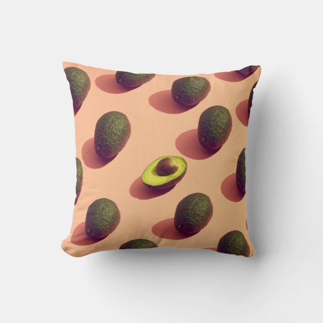 Avocado Fruit Potrait Kussen (Voorkant)