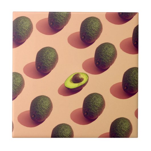 Avocado Fruit Potrait Tegeltje (Voorkant)
