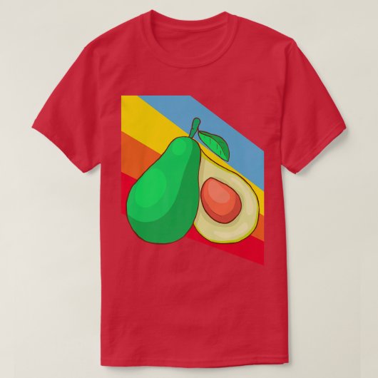 Avocado Fruit Voedsel Veganistisch Vegetarisch T-shirt (Design voorkant)