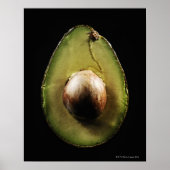 Avocado,Fruit,Zwarte achtergrond Poster (Voorkant)