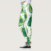 Avocado, getextureerde stempel, naadloos patroon. leggings (Links)