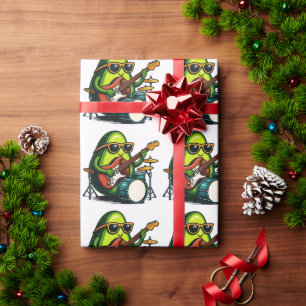 Avocado gitarist Art Cool Fruit Band Cadeaupapier