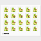 Avocado gladthie vierkante sticker (Vel)