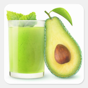 Avocado gladthie vierkante sticker