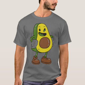 Avocado glimlachen t-shirt