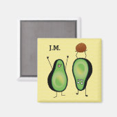 Avocado grappig gekerende handlanger magneet (Voorkant / Achterkant)