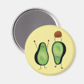 Avocado grappig gekerende handlanger magneet (Voorkant / Achterkant)