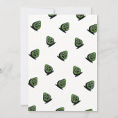 Avocado grappige gezicht uitnodiging (Achterkant)