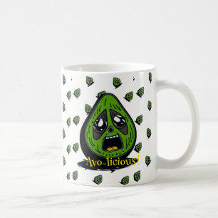 Avocado grappige gezicht uitnodiging koffiemok