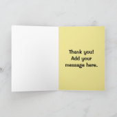 Avocado grappige handlangslang, groene put bedankkaart (Binnen)