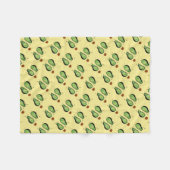 Avocado grappige handlangslang, groene put fleece deken (Voorkant (Horizontaal))