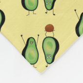 Avocado grappige handlangslang, groene put fleece deken (Hoek)