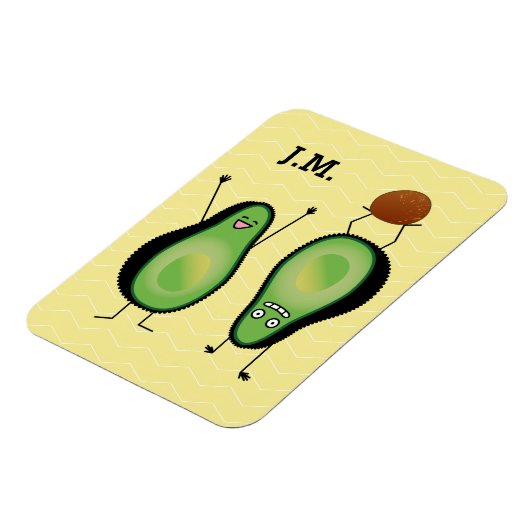 Avocado grappige handlangslang, groene put magneet (Linkerzijde)