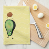 Avocado grappige handlangslang, groene put theedoek (Quarter Fold)