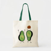 Avocado grappige handlangslang, groene put tote bag (Voorkant)