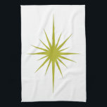 Avocado Green Atomic Star Serviette à main du mili<br><div class="desc">Ajoutez une pop de couleur rétro à votre cuisine avec cette adorable serviette de cuisine atomique vert avocat du milieu du siècle.</div>